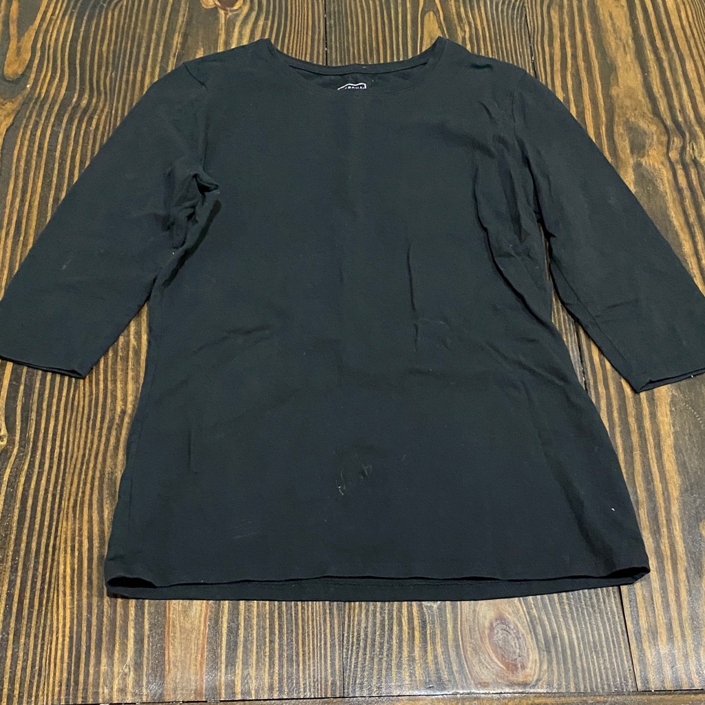 Women’s Black Stretch Tee - Size M - Y2k